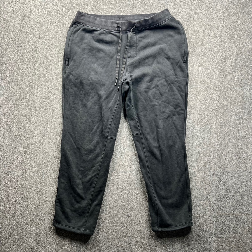 Lululemon City Sweat Jogger Mens L Black Tapered French Terry Athletic Pants